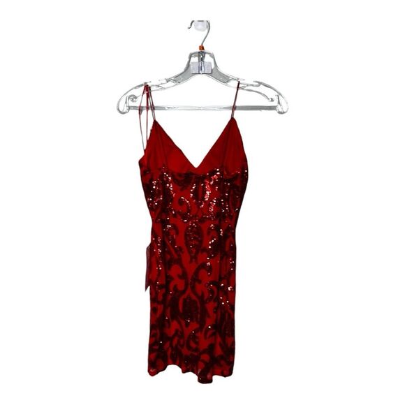 Lovely Day Red Sequin Dress - Picture 7 of 10